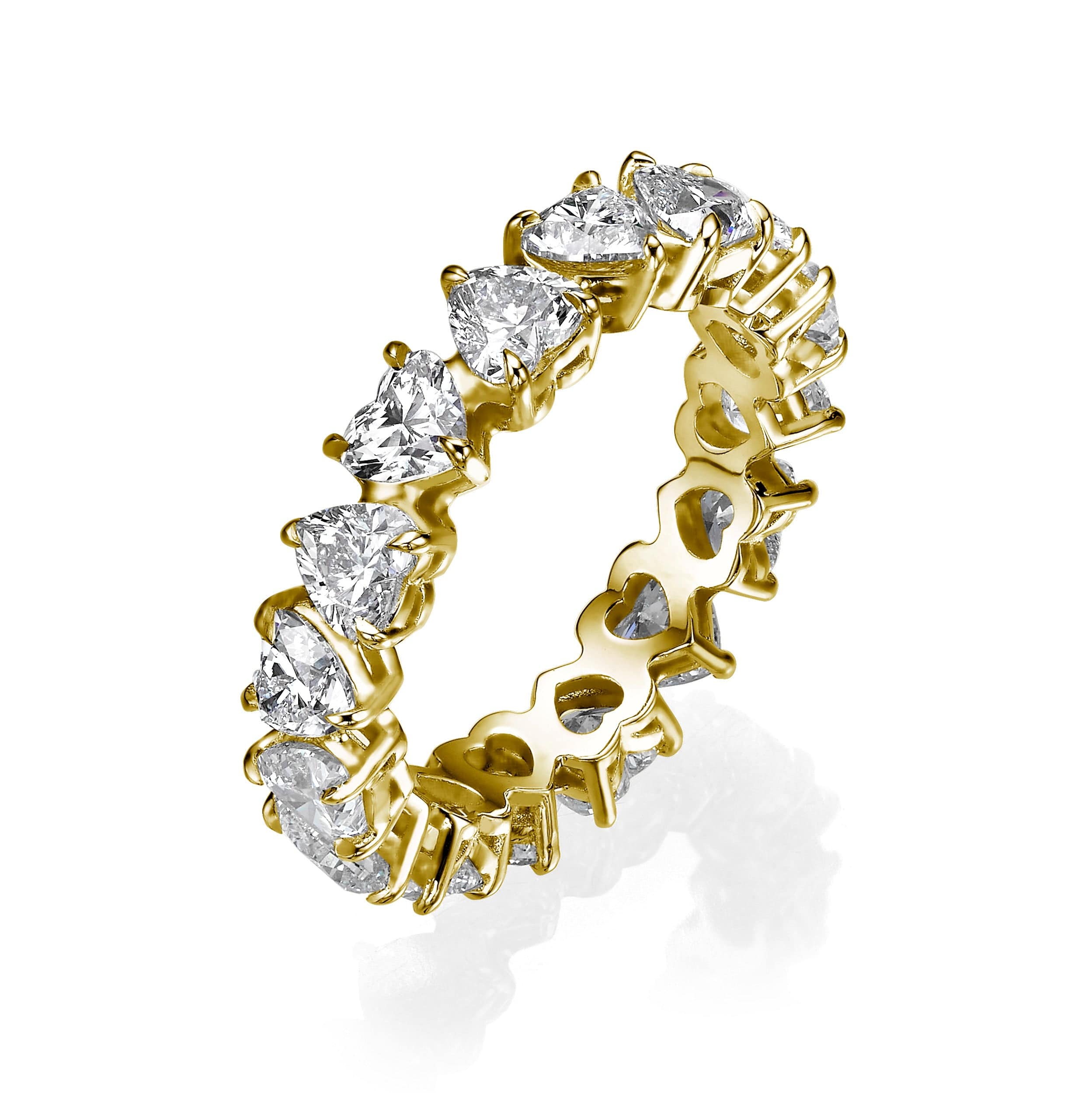 4 ct Heart Shaped Lab Grown Diamond Eternity Band - Image 5