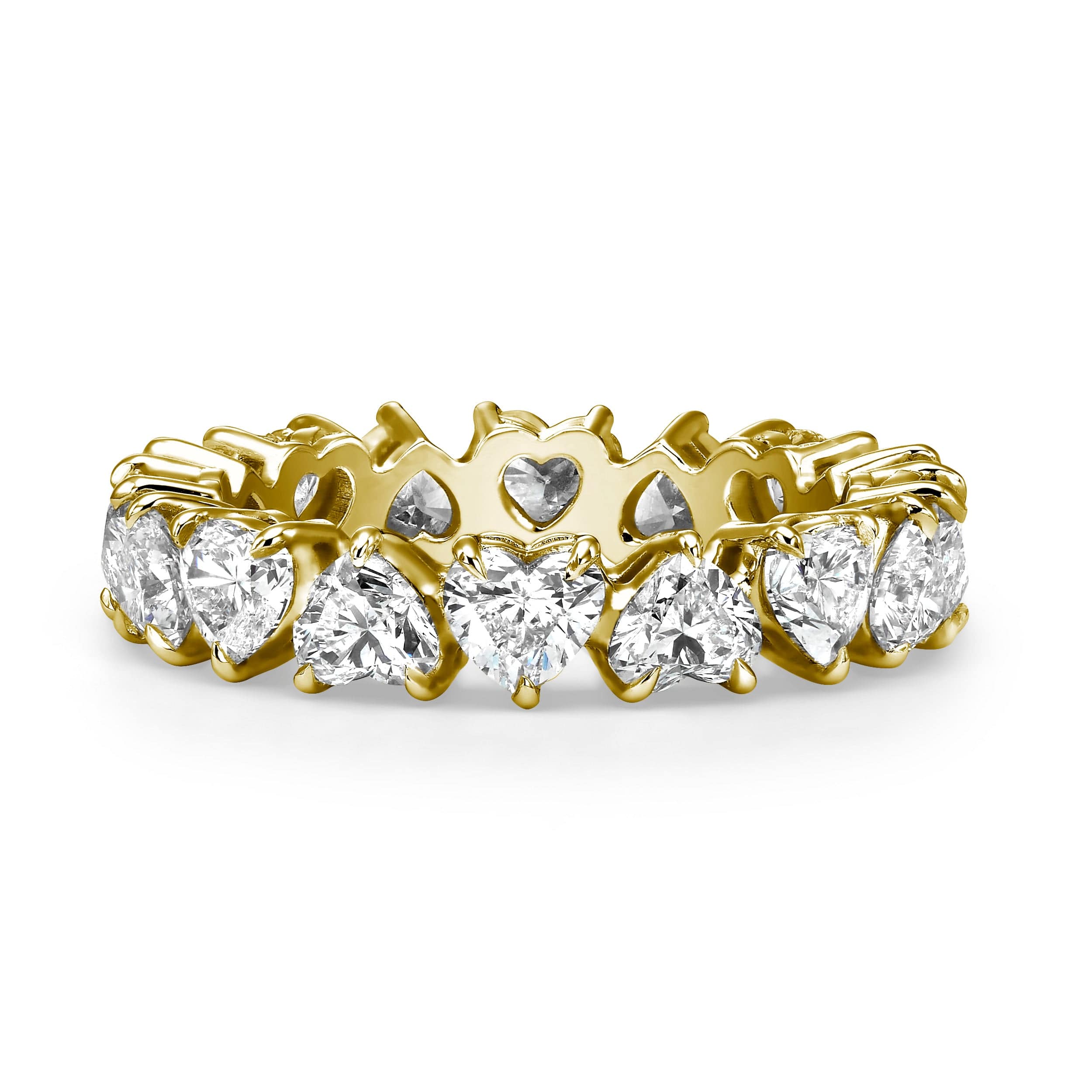 4 ct Heart Shaped Lab Grown Diamond Eternity Band - Image 6