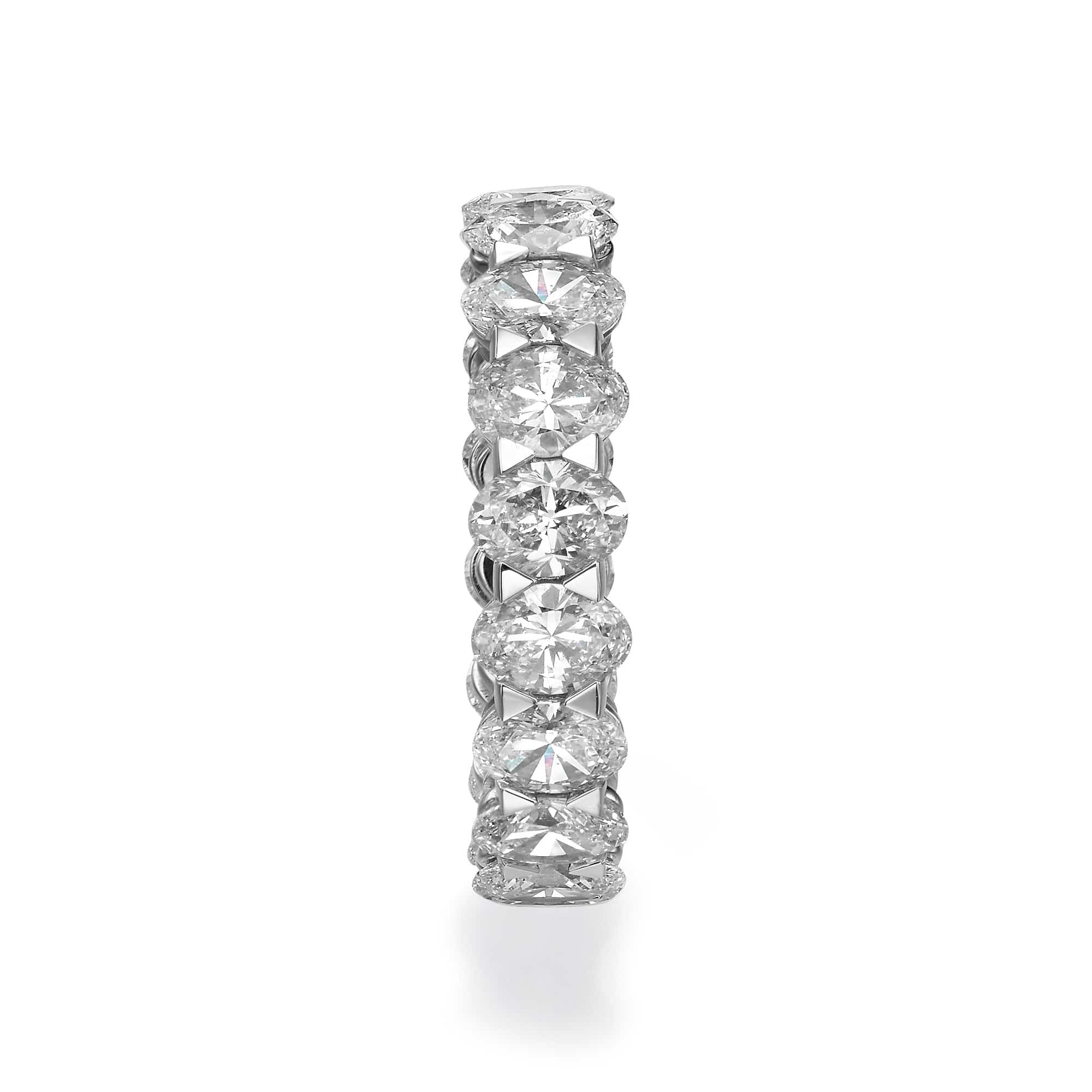 4 ct Oval Cut Lab Grown Diamond Eternity Band - Image 3