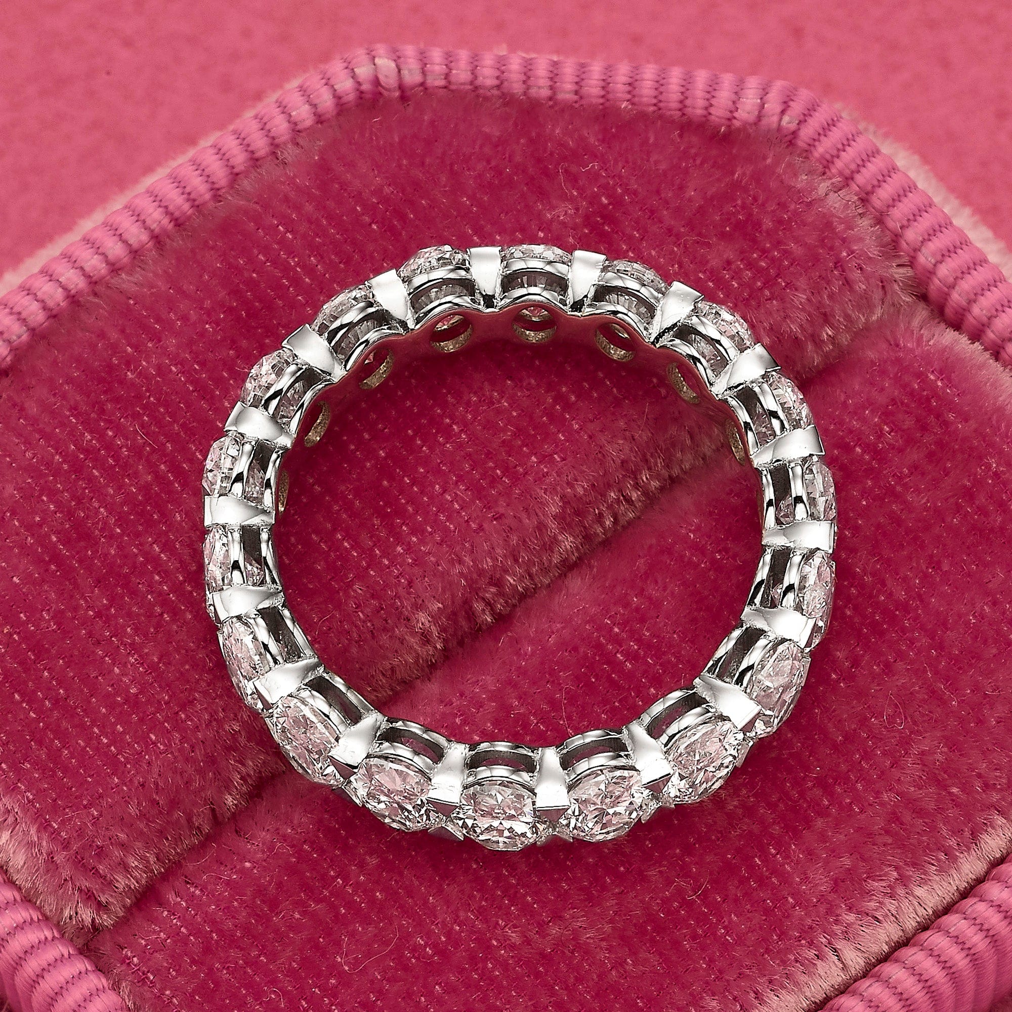 4 ct Oval Cut Lab Grown Diamond Eternity Band - Image 4