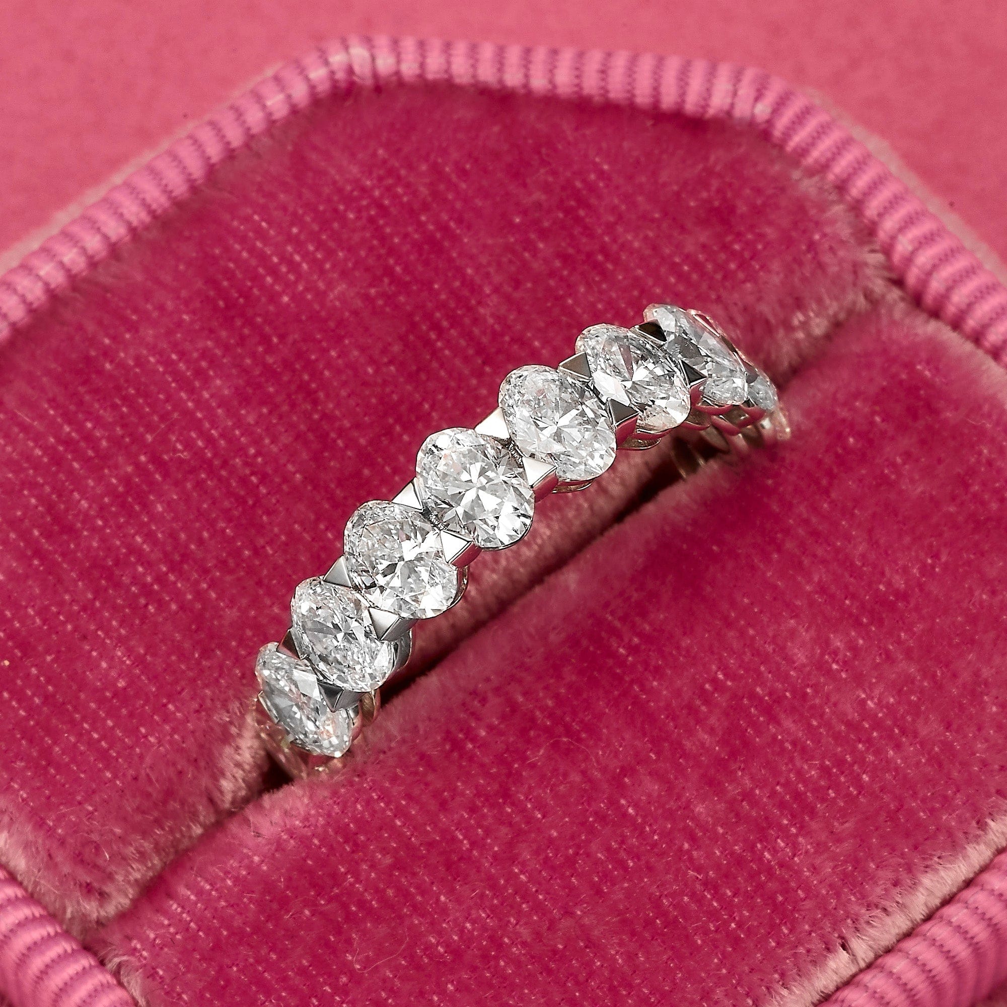 4 ct Oval Cut Lab Grown Diamond Eternity Band - Image 5