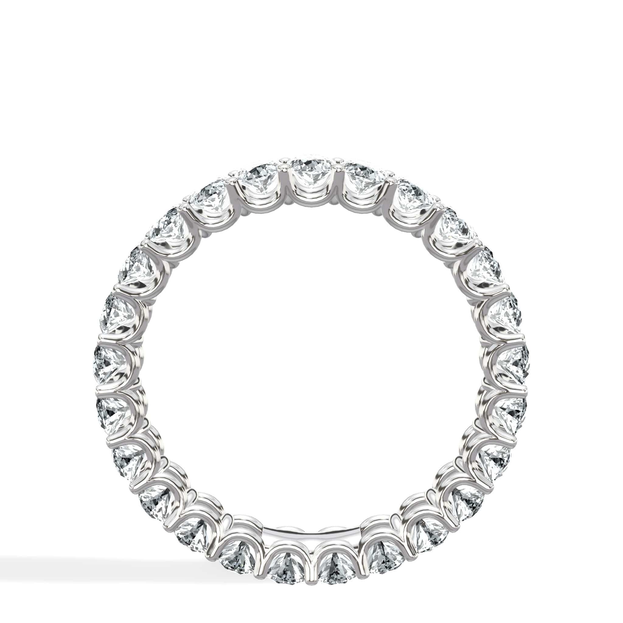 4 ct Oval Cut Lab Grown Diamond U-Shape Eternity Band - Image 2