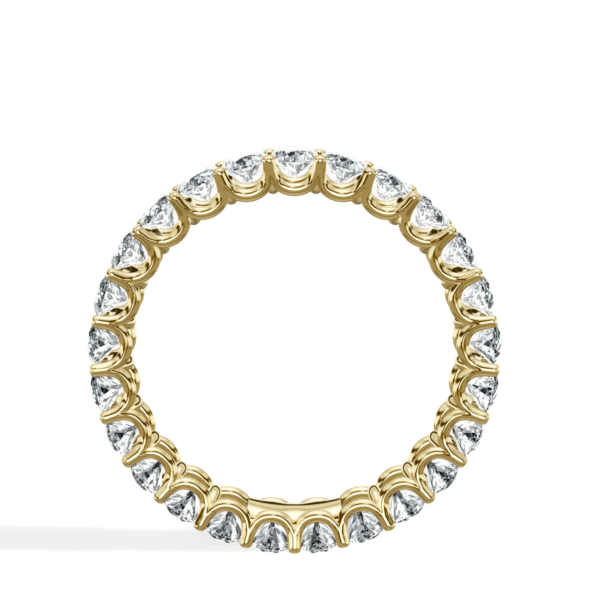 4 ct Oval Cut Lab Grown Diamond U-Shape Eternity Band - Image 5