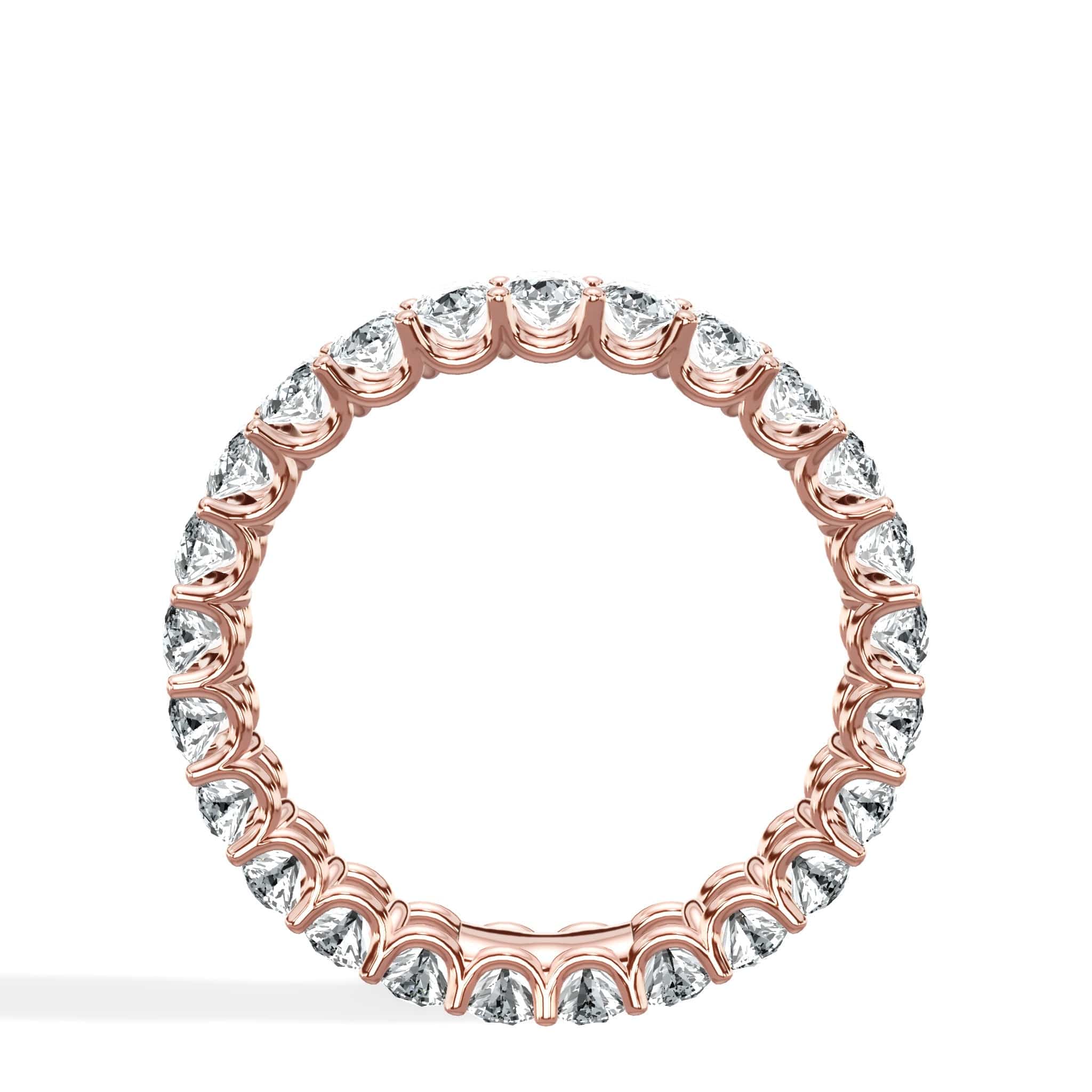 4 ct Oval Cut Lab Grown Diamond U-Shape Eternity Band - Image 8