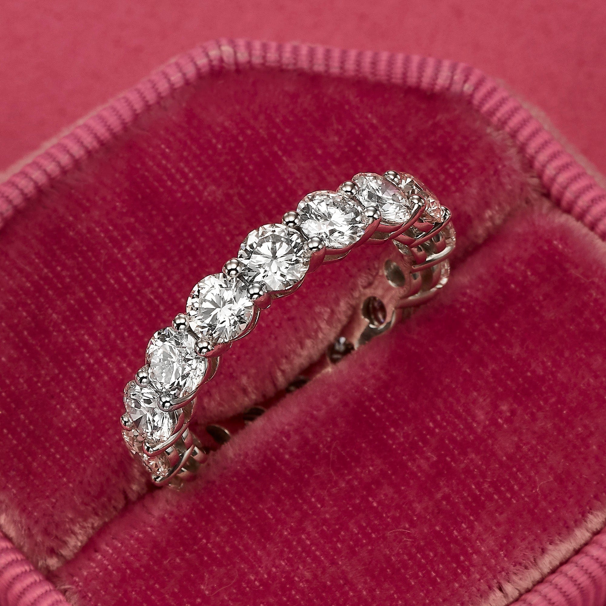 4 ct Round Cut Lab Grown Diamond Eternity Band - Image 4