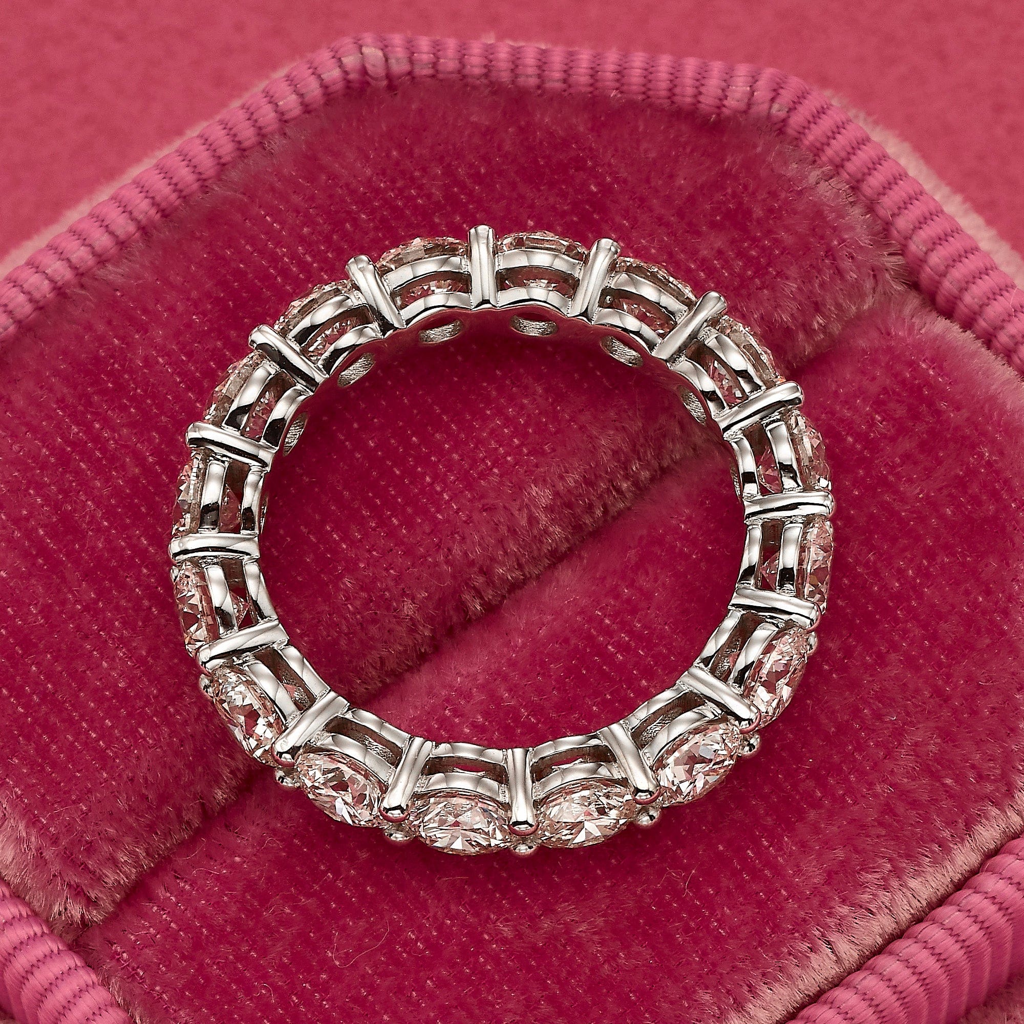 4 ct Round Cut Lab Grown Diamond Eternity Band - Image 5