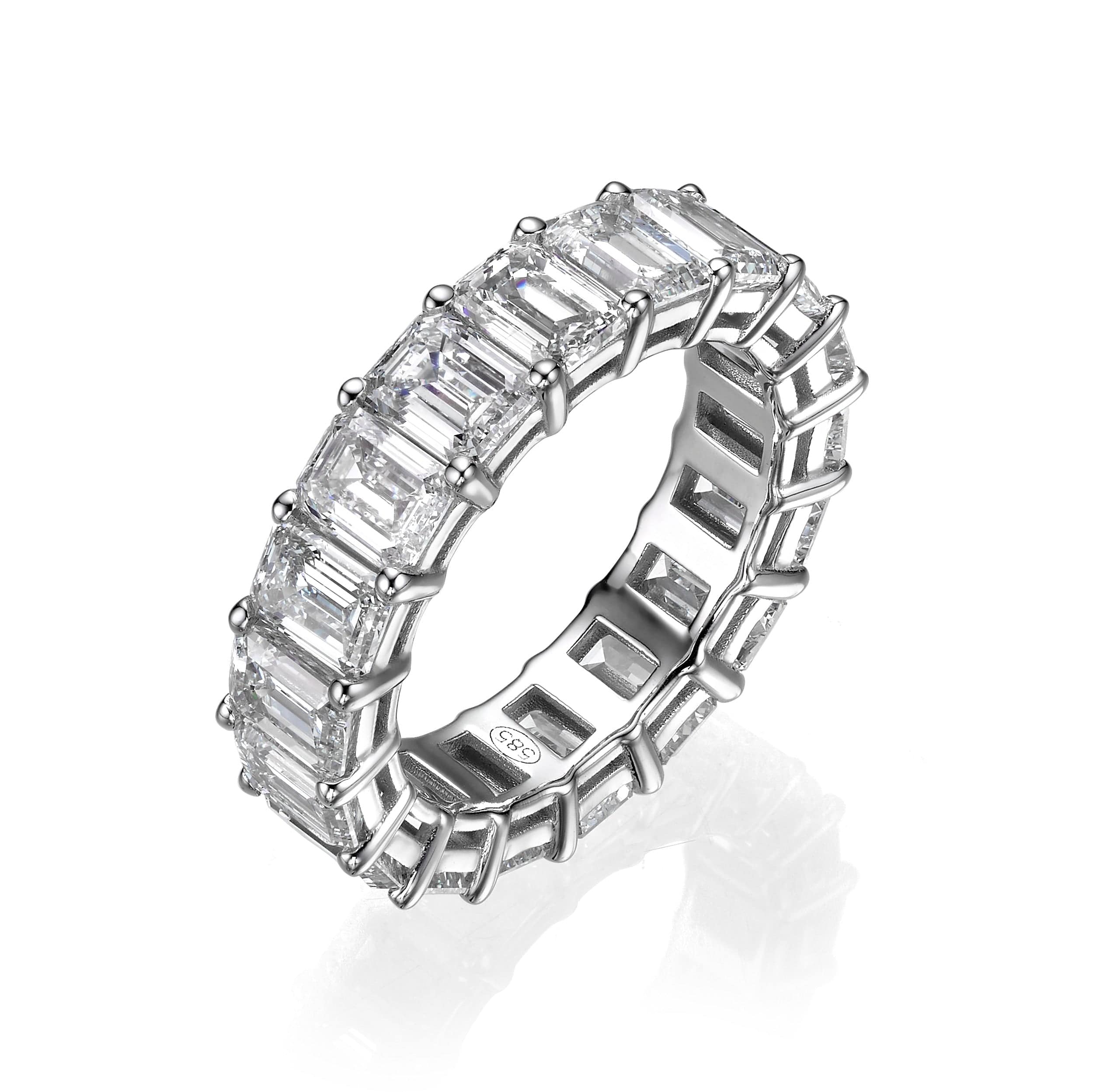 7.20 ct Emerald Cut Lab Grown Diamond Eternity Band - Image 2