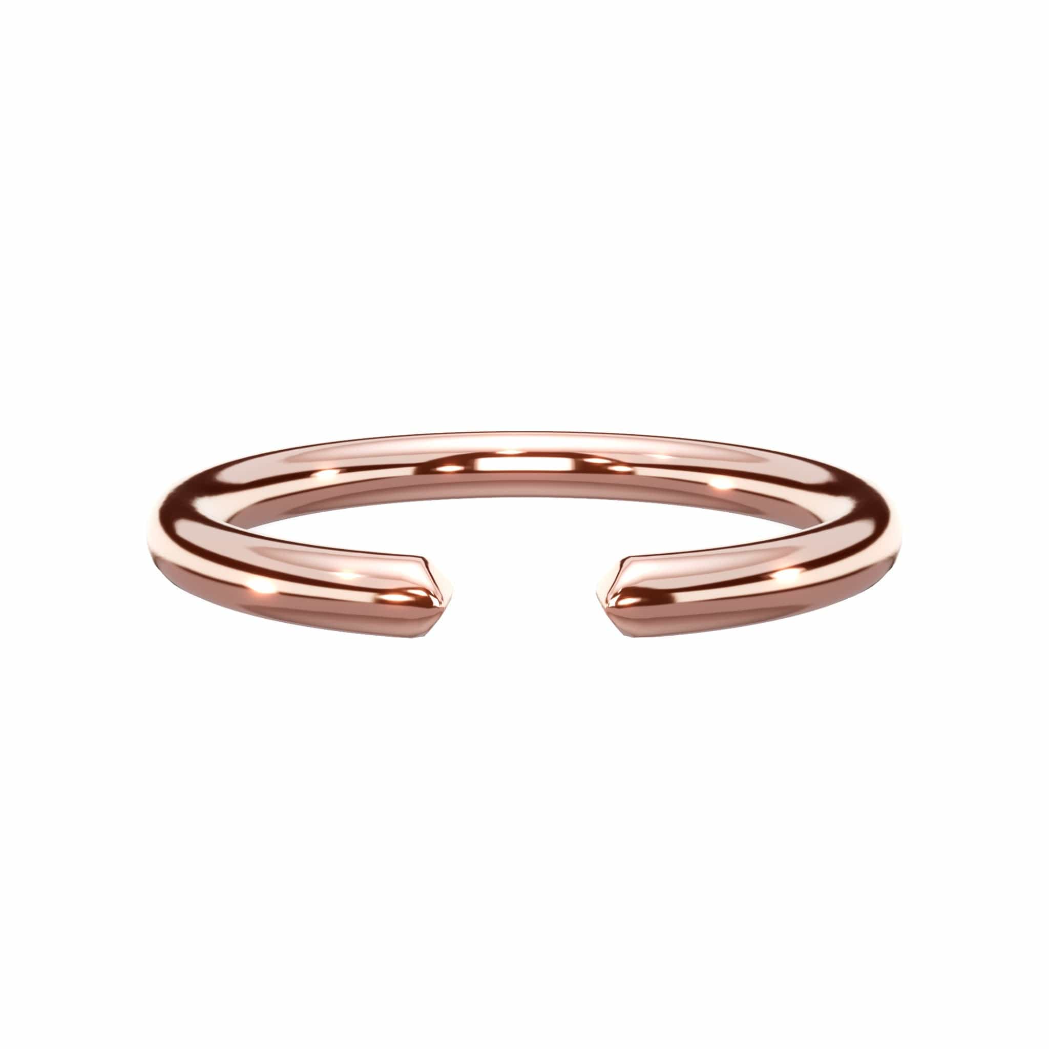 Open Wedding Ring In 14K Rose Gold (1.80mm)